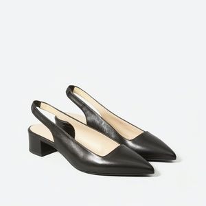 Everlane "The Editor" Slingback Heel, Black, 9
